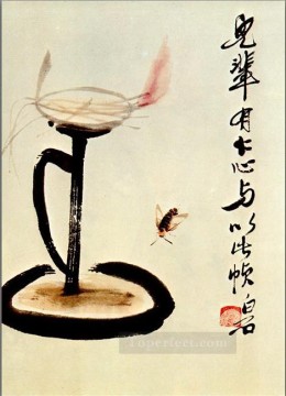 Lámpara Qi Baishi tradicional china Pinturas al óleo